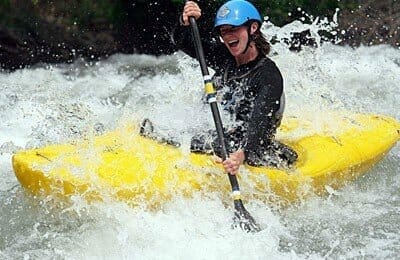 Whitewater kayaking course