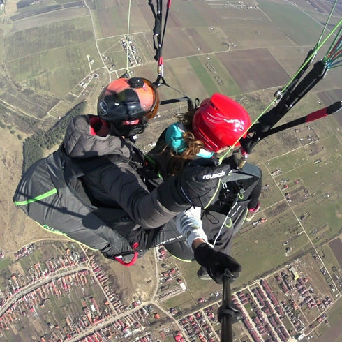 Zbor cu parapanta in tandem de initiere, cu filmare