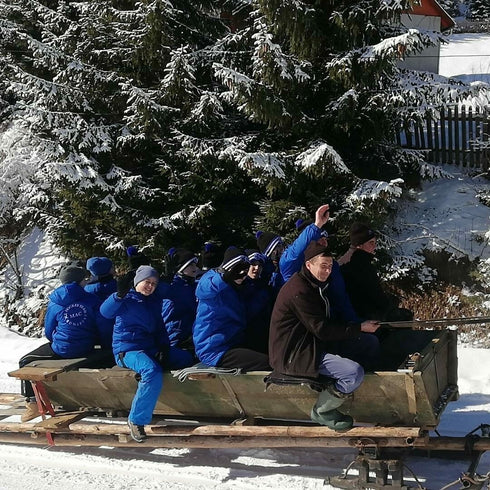 Horse-drawn wagon or sleigh rides in the Ghimesului area