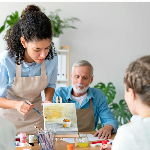 Atelier de descretit fruntea - grup art-terapeutic pentru adulti