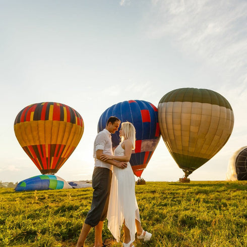 Cerere in casatorie intr-un balon cu aer cald deasupra Clujului