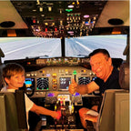 Family Flight Simulator – 2 Adults & 2 Kids in the Cockpit