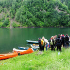 Canoeing in the mountains