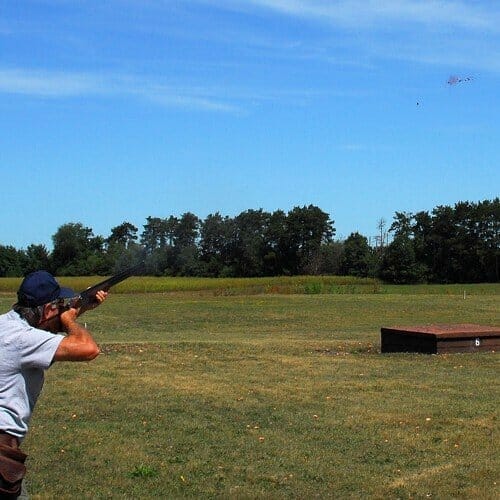 Shooting sport at the table. Hunting route